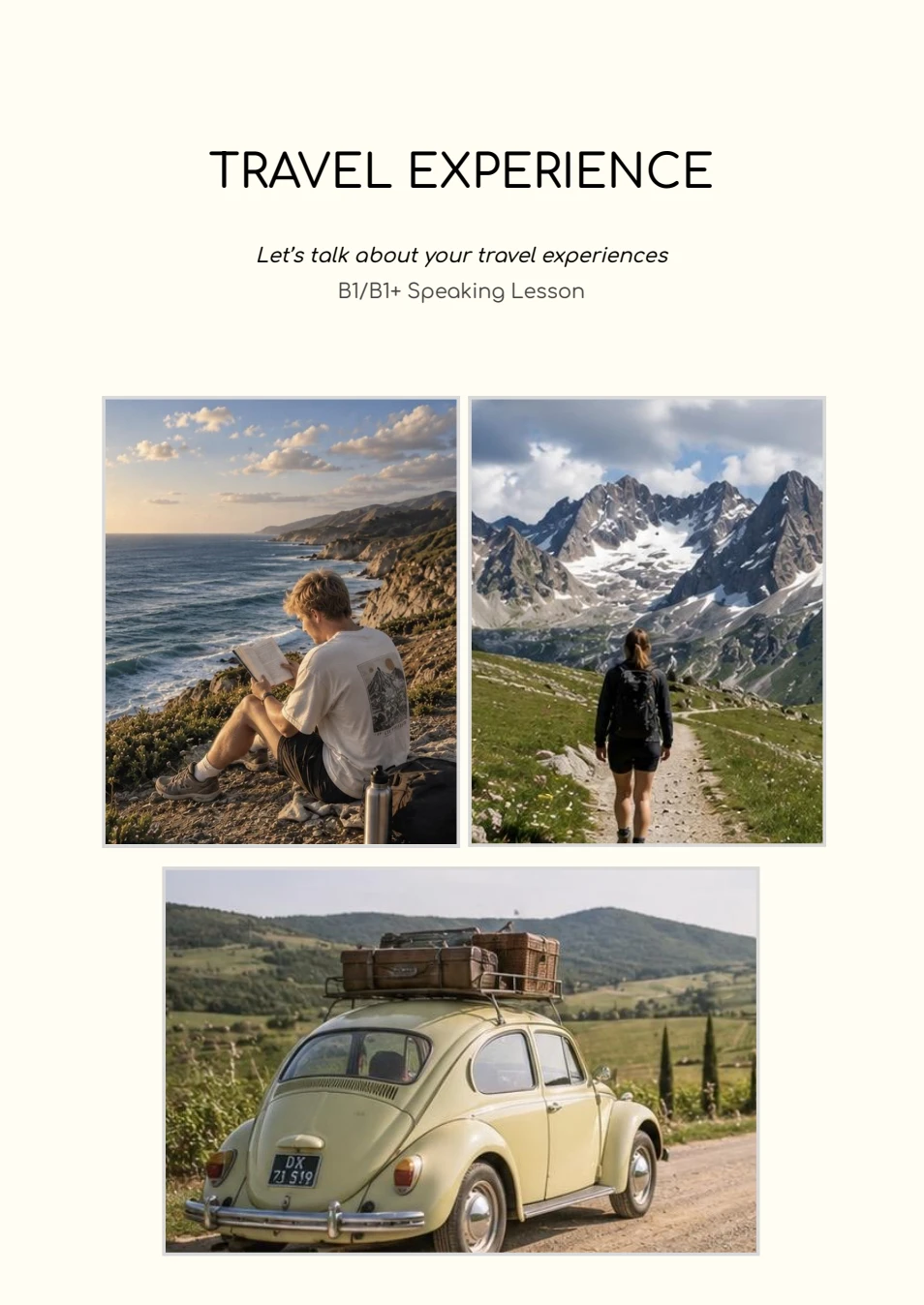 Travel Experience lesson cover